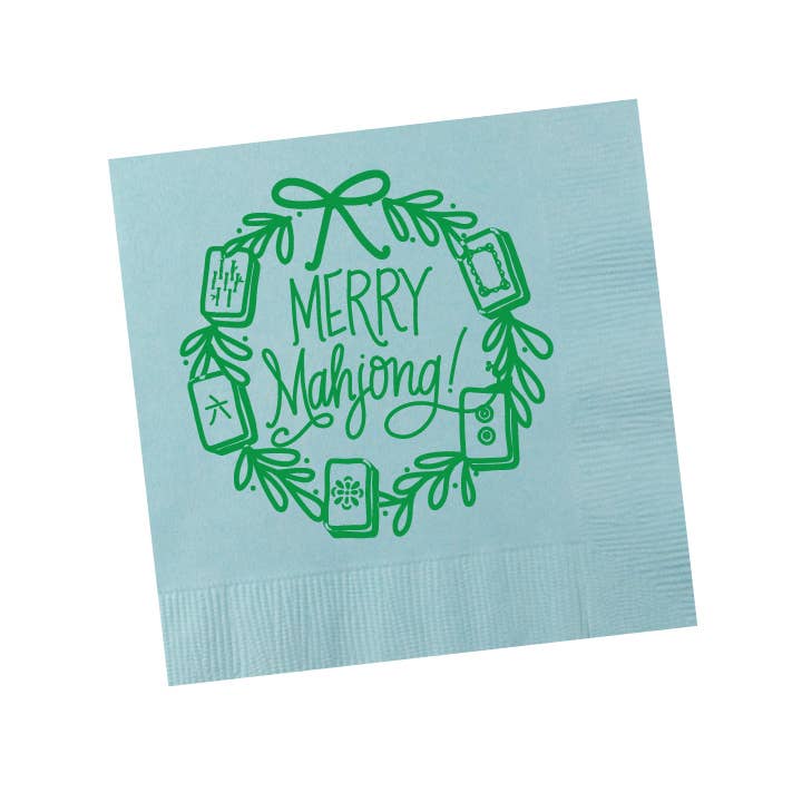 Merry Mahjong | Christmas Napkins, Asst'd Colors