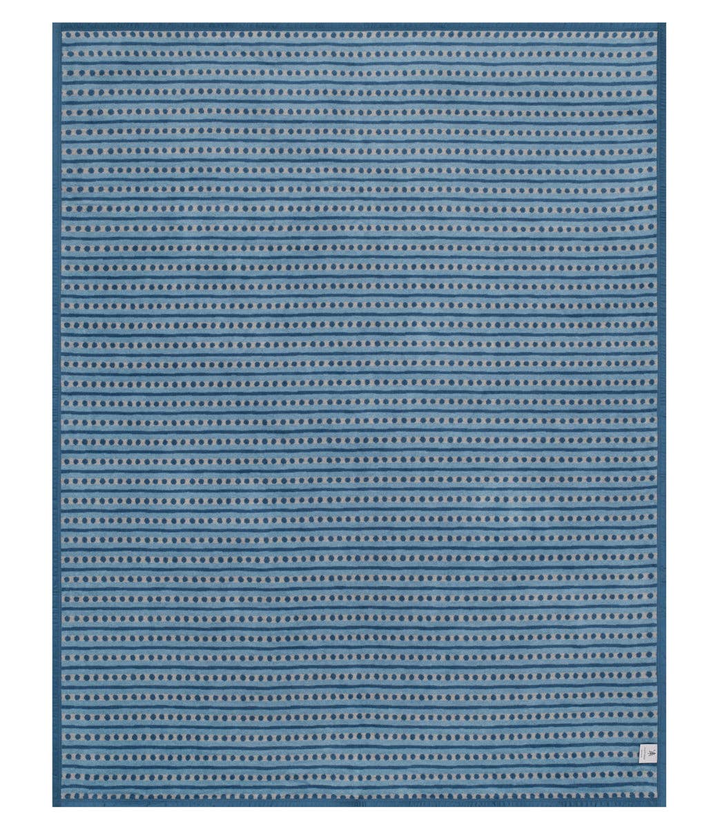 Beach Pebble Cornflower Blanket