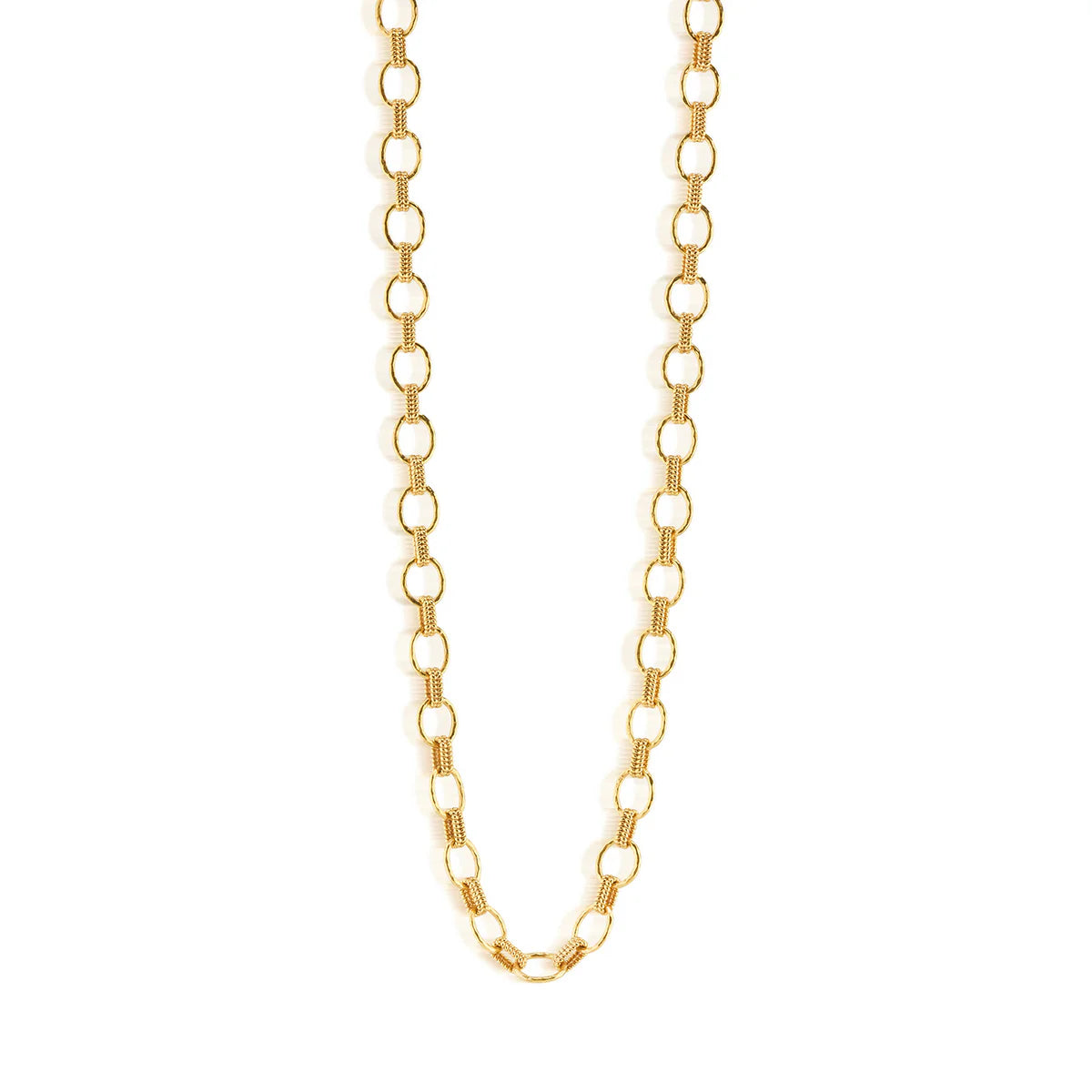 Cleopatra Small Link Necklace, 32" - Gold