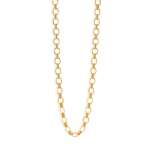 Cleopatra Small Link Necklace, 32" - Gold