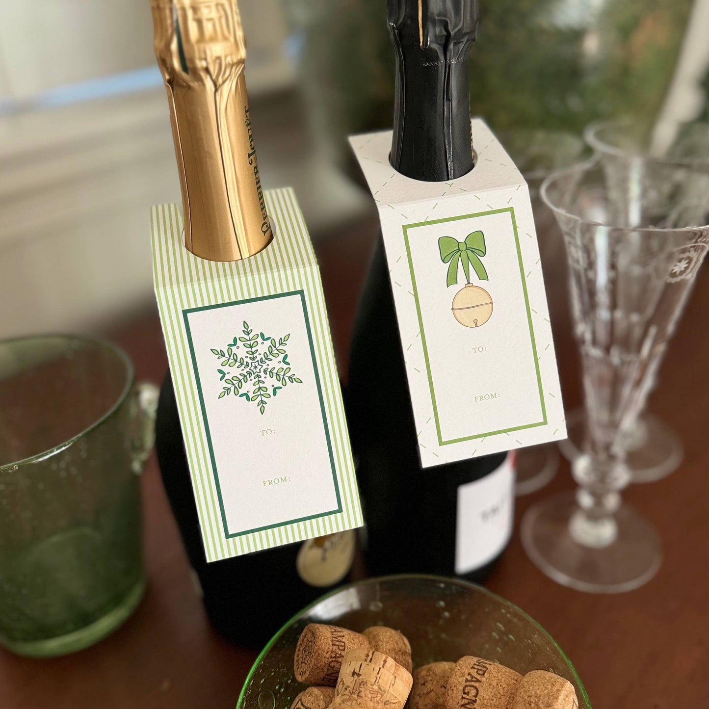 Ribbon, Navy - Wine Tag