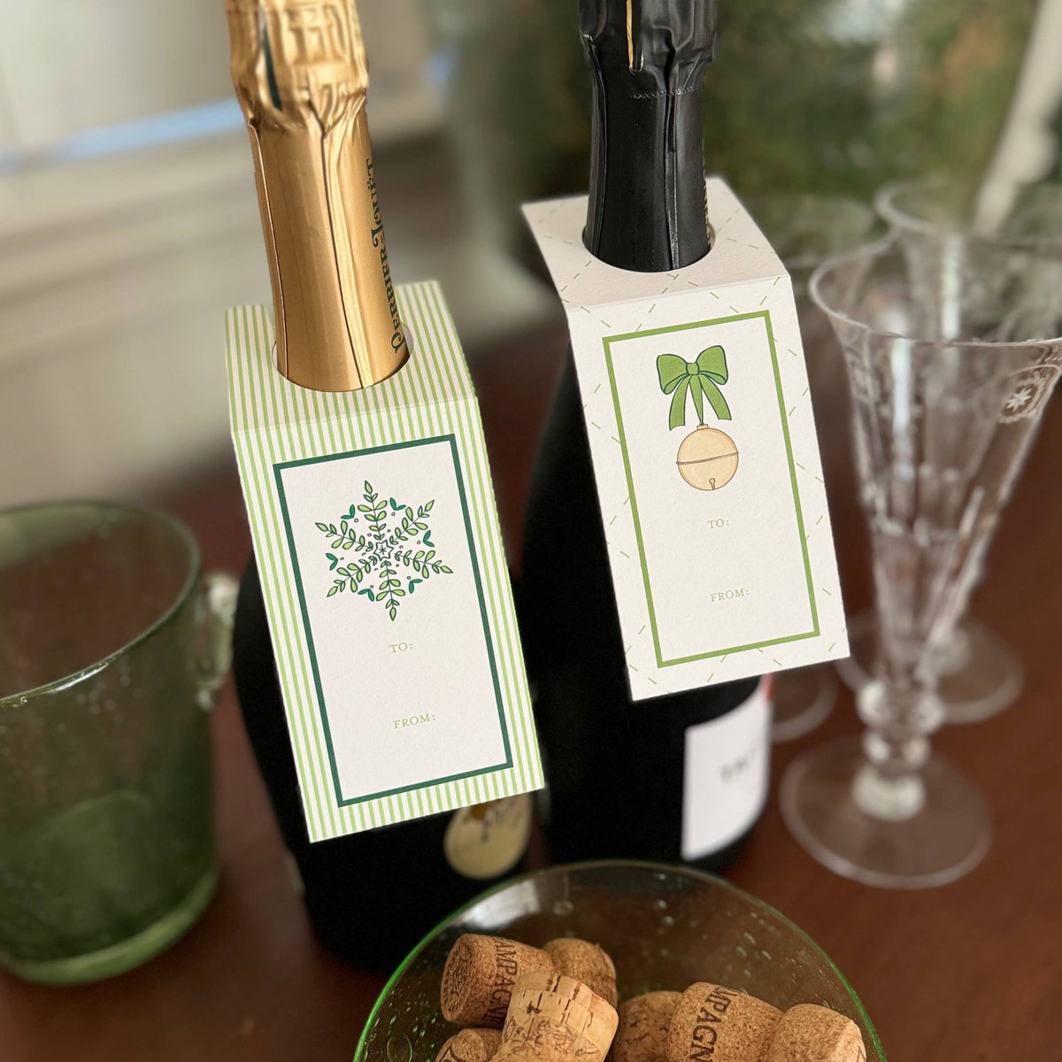 Cheers 25, Green - Wine Tag
