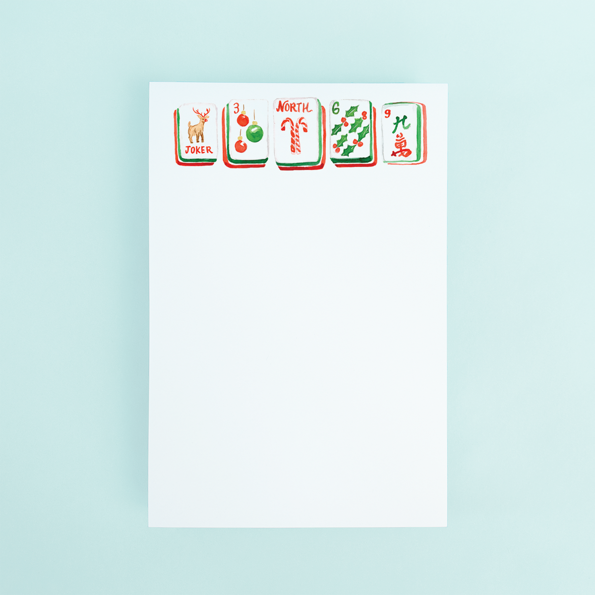 Holiday Mahjong Notepad