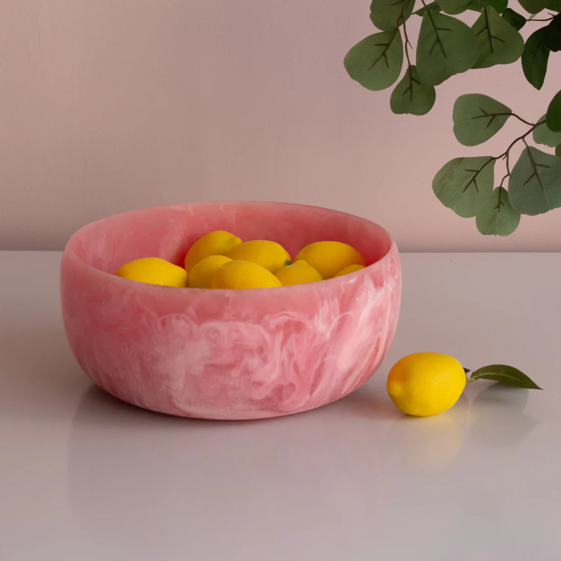 RESIN Sorbet Large Round Bowl | Raspberry