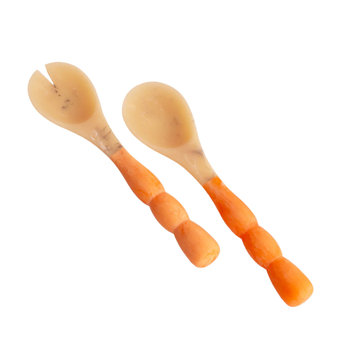 RESIN Sorbet Salad Servers | Tangerine