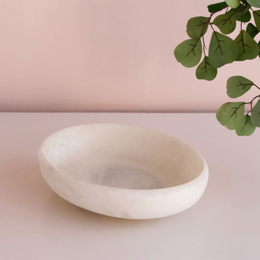 RESIN Sorbet Large Oval Bowl | Coconut