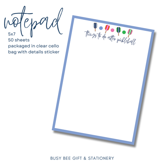 Pickleball Paddle Notepad