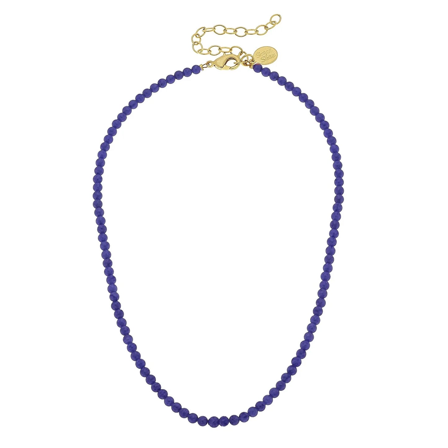 Alys Necklace | 16" Blue Lapis Necklace with Gold 3" Extender Chain