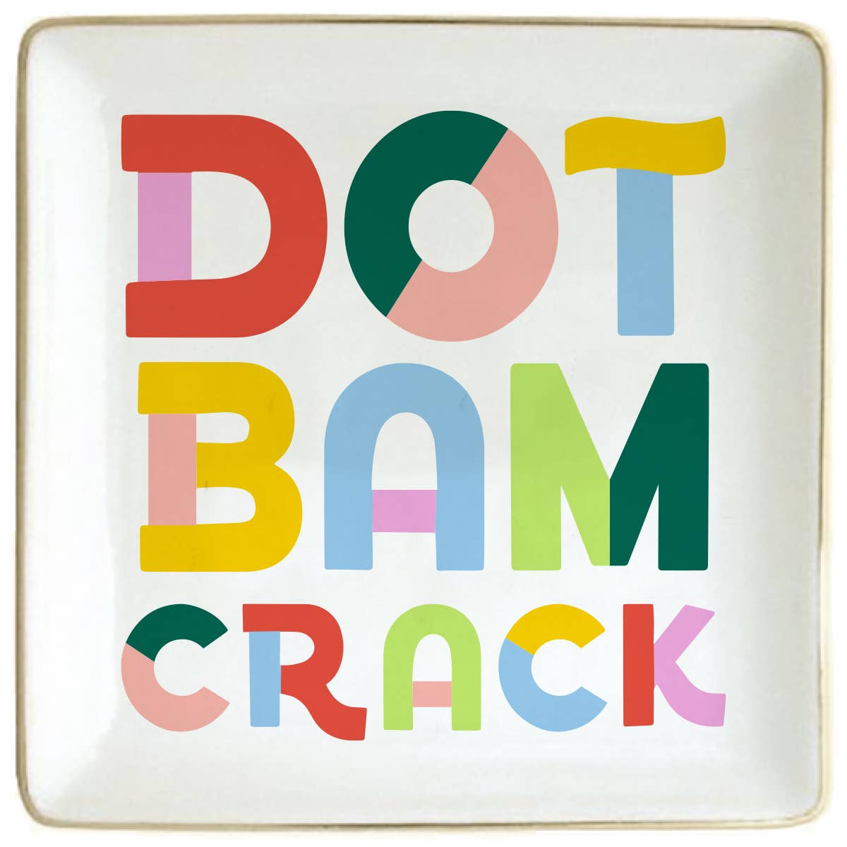 Petite Mahjong Ceramic Trinket Dish | Dot Bam Crack