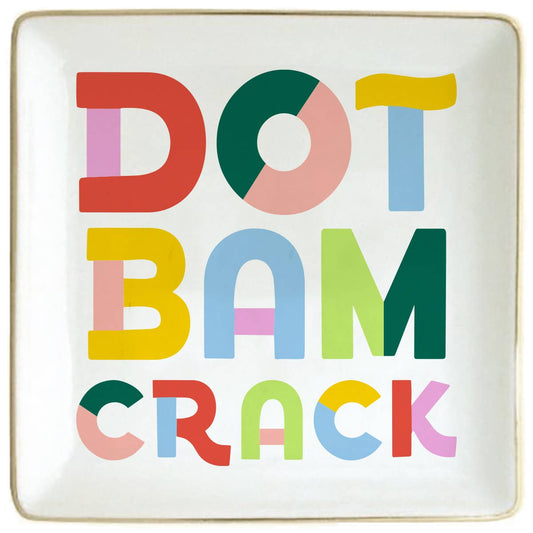 Petite Mahjong Ceramic Trinket Dish | Dot Bam Crack