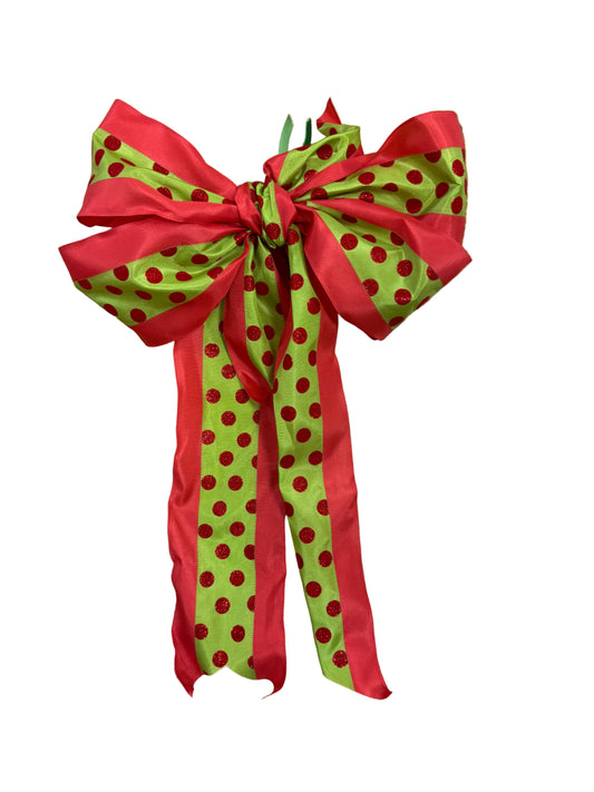 Holiday Polka Dot Bow