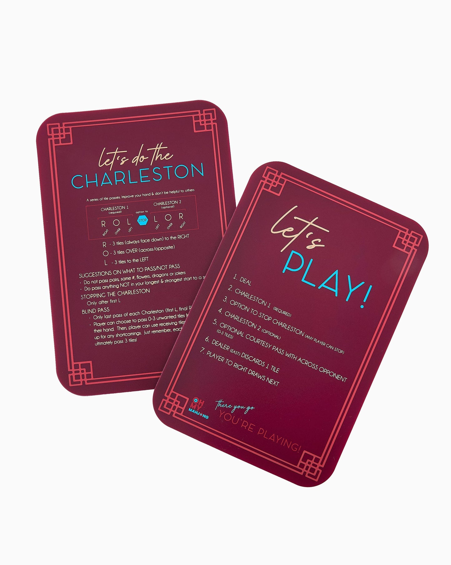 Burgundy Mahjong Tile Shufflers