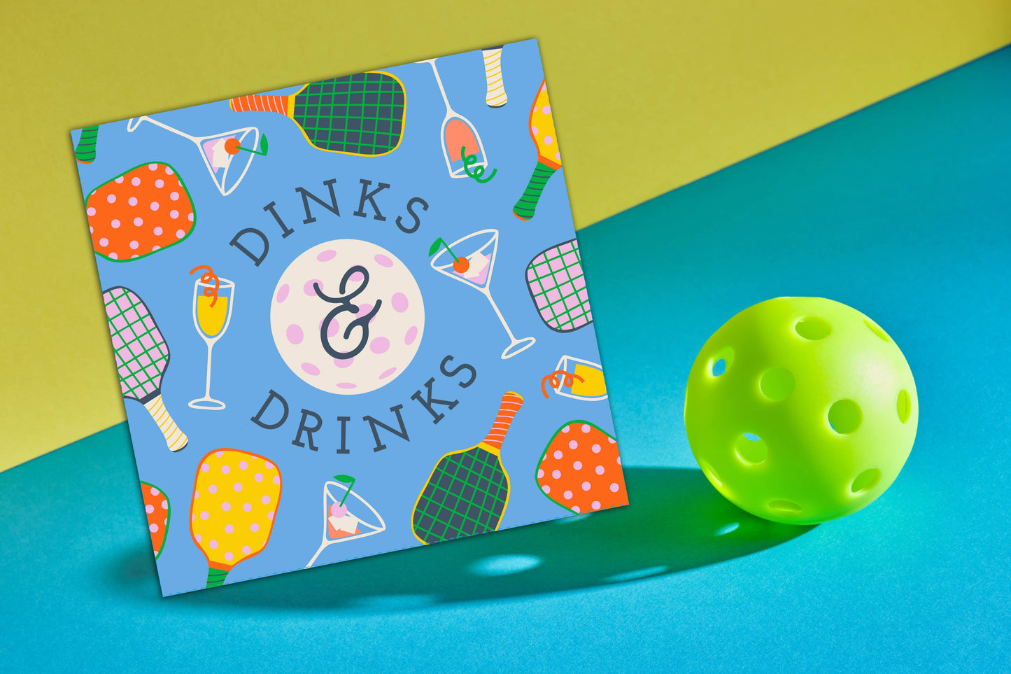Funny Pickleball Cocktail Napkins | Dinks and Drinks