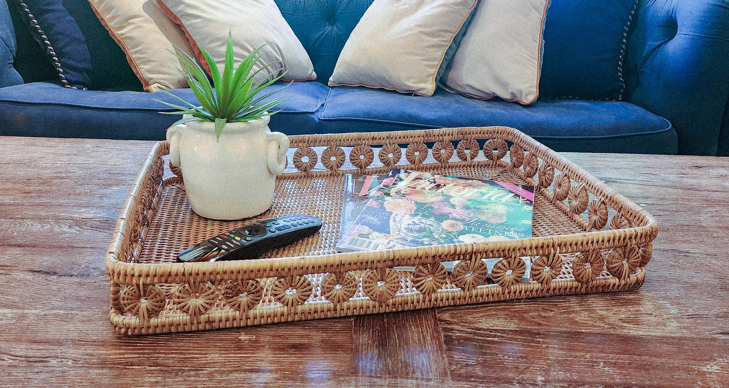 Hand Woven Rectangular Tray