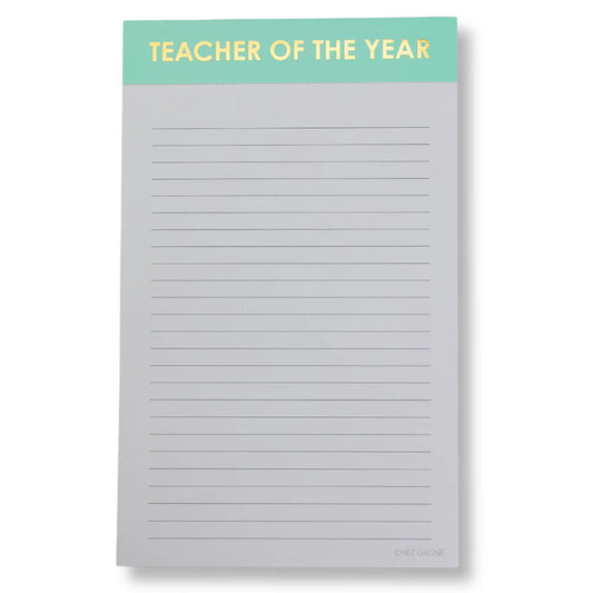Teacher of the Year | Lined Notepad