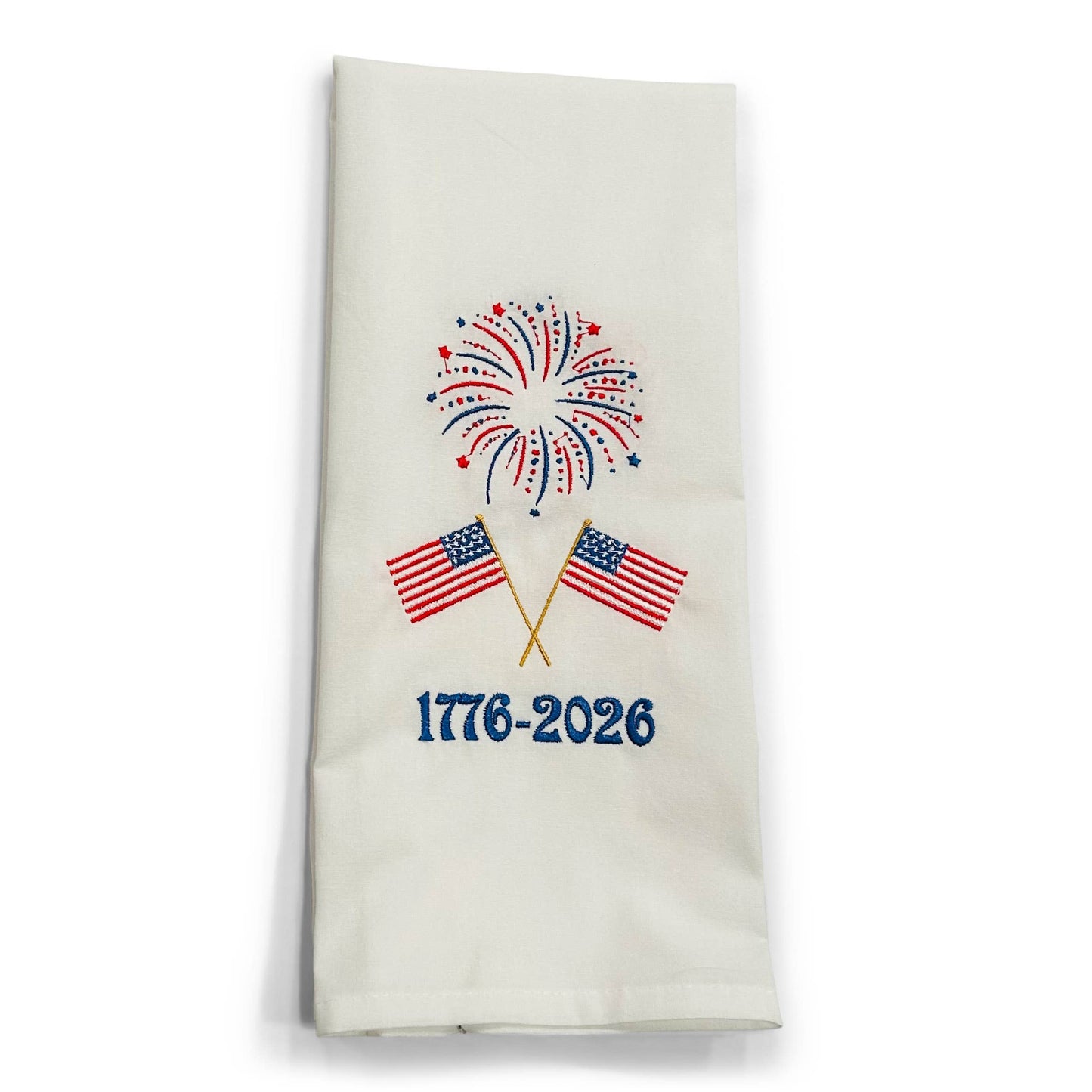 1776 Flags and Fireworks Cotton Towel