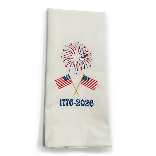 1776 Flags and Fireworks Cotton Towel
