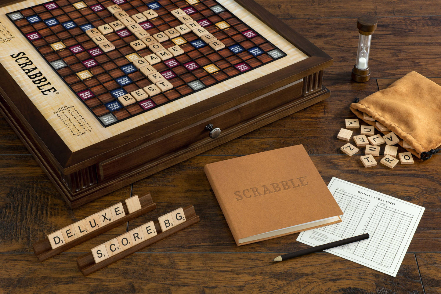 Scrabble Heirloom with Rotating Game Board