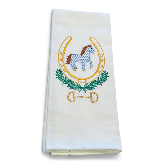 Horse in Horseshoe Cotton Towel