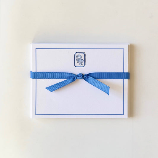 Mahjong Dragon Tile - Flat Note Cards