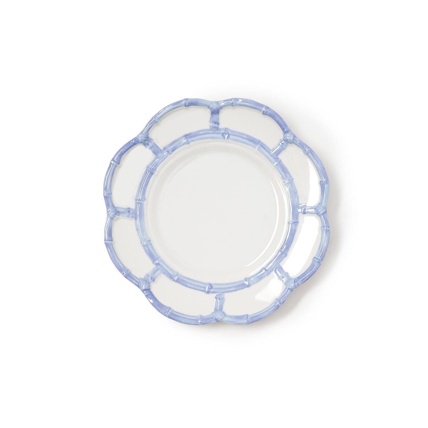 French Blue Bamboo Melamine Salad Plate Set