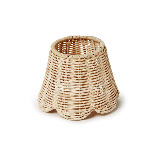 Rattan Scalloped Edge Lampshade