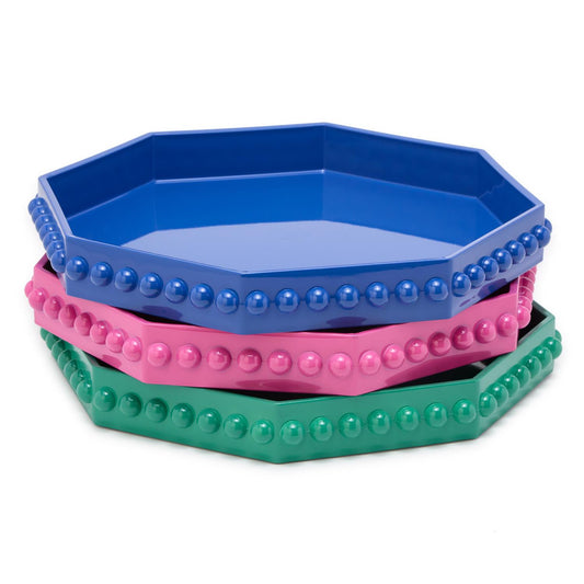 Octagonal Decorative Tray - Assorted Colors