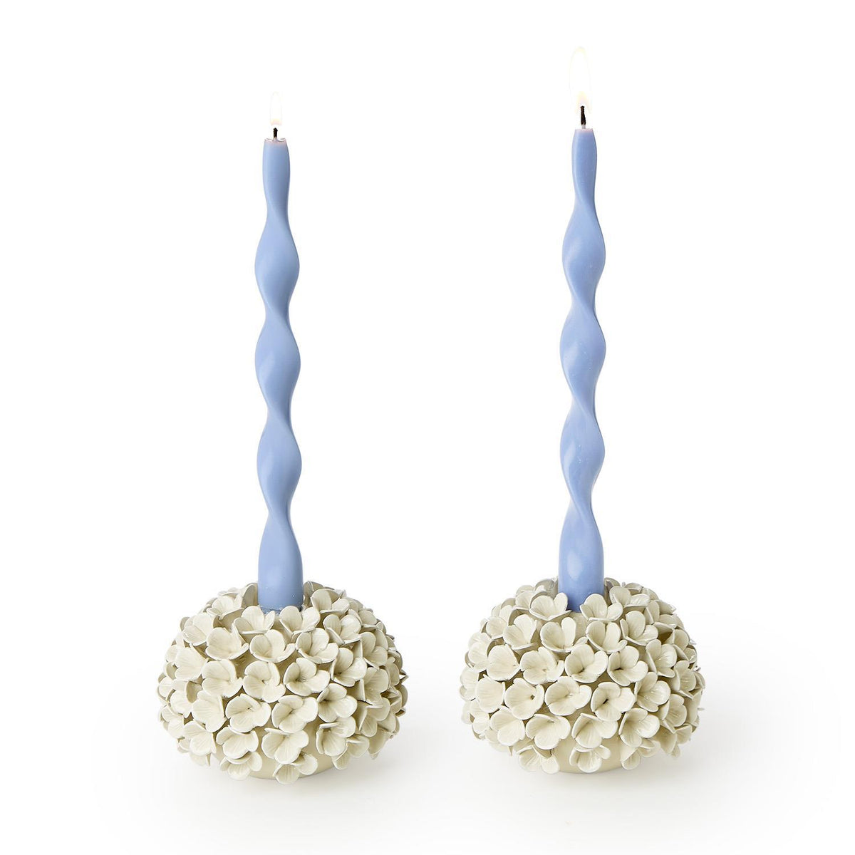 White Hydrangea Flower Bud Vase/Taper Holder