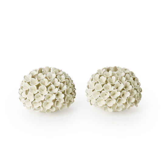 White Hydrangea Flower Bud Vase/Taper Holder
