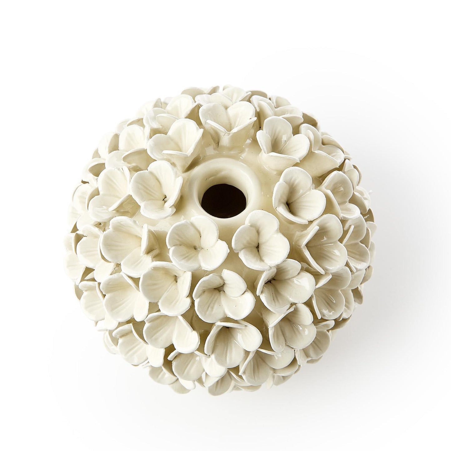 White Hydrangea Flower Bud Vase/Taper Holder