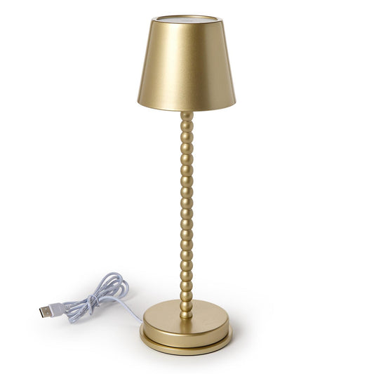 LED Cordless Gold Beaded Lamp