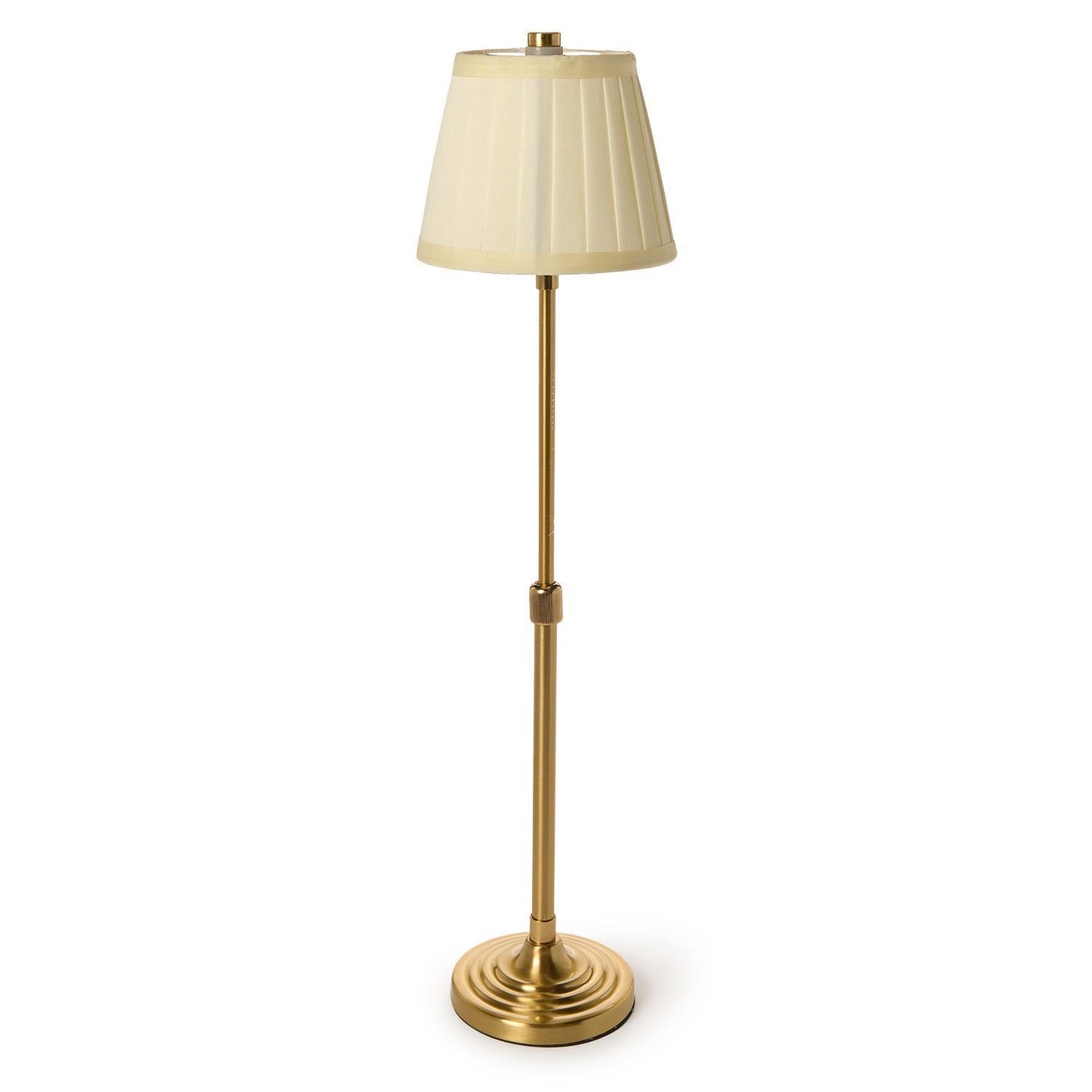 LED Cordless Gold Lamp with Pleated Shade