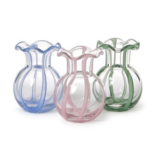 Petite Ruffled Ribbon Vase
