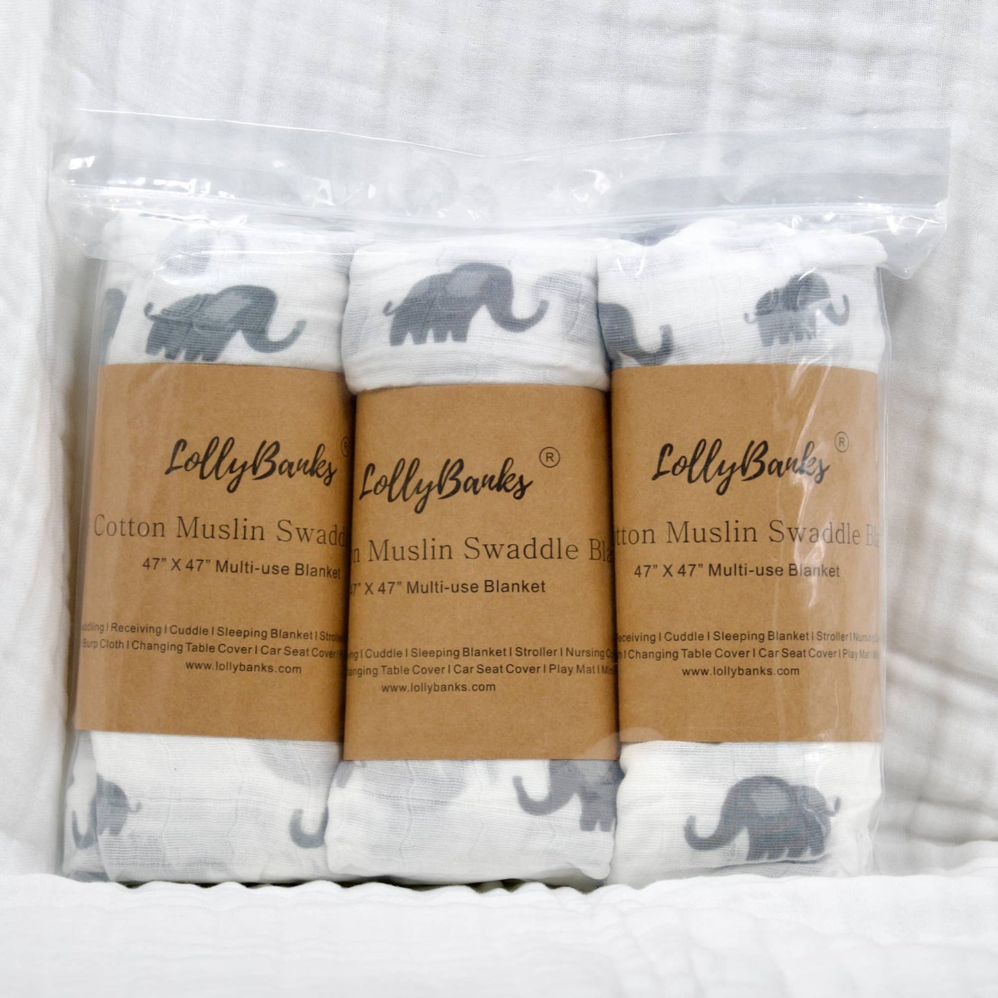 Elephantastic Baby Swaddle Blanket