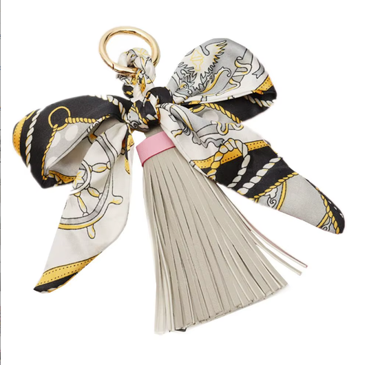 Tassel + Scarf Bag Charm, Assorted Colors