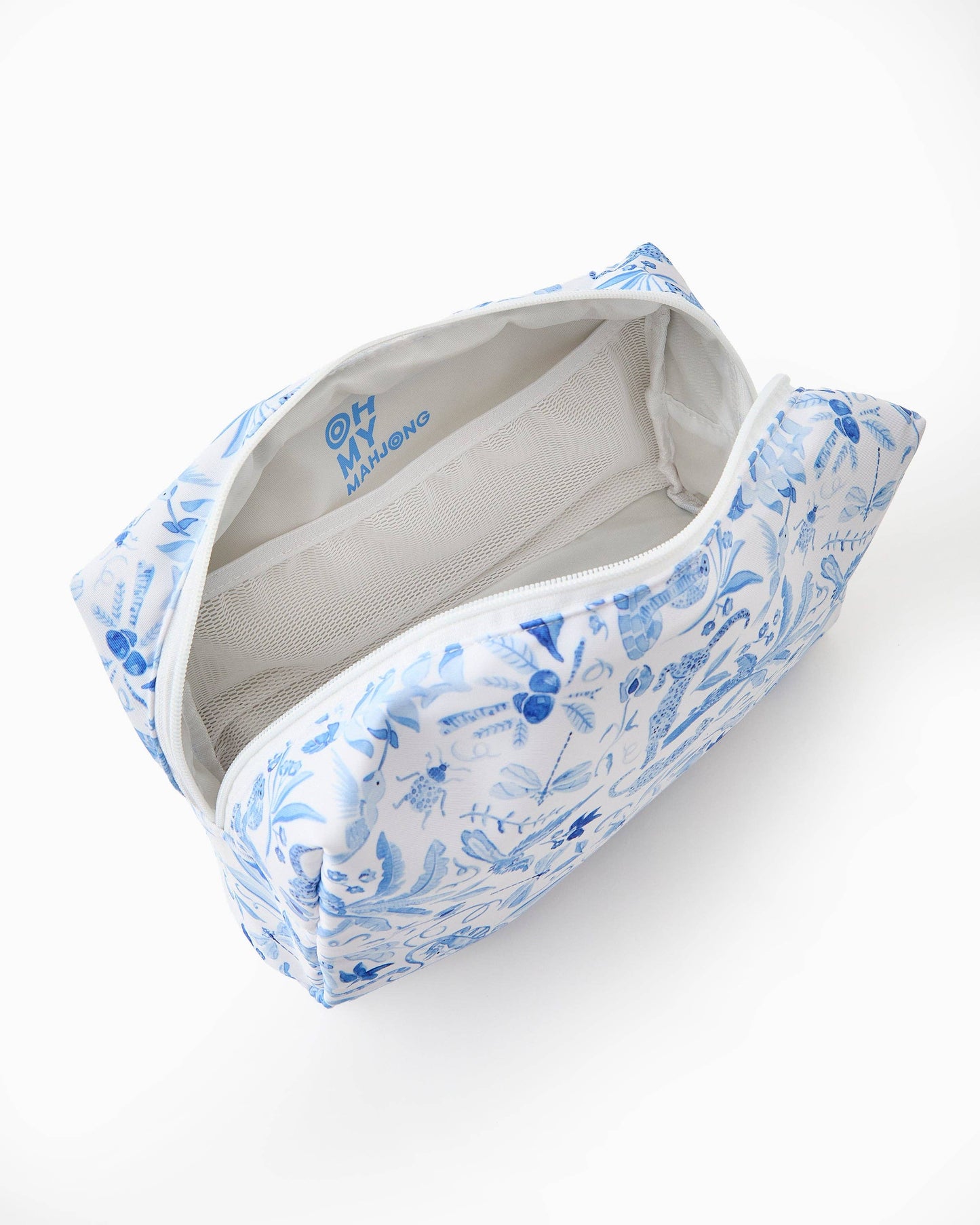 Blue & White Tile Storage Bag