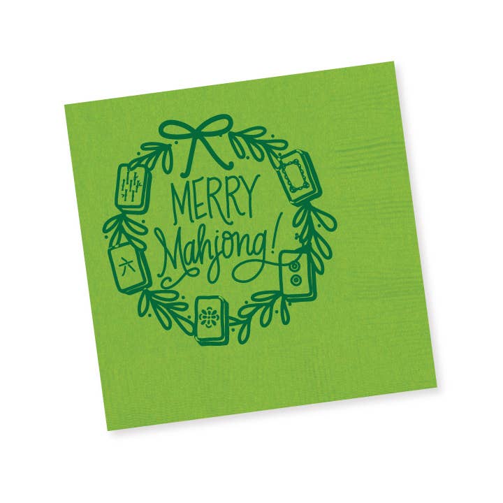 Merry Mahjong | Christmas Napkins, Asst'd Colors