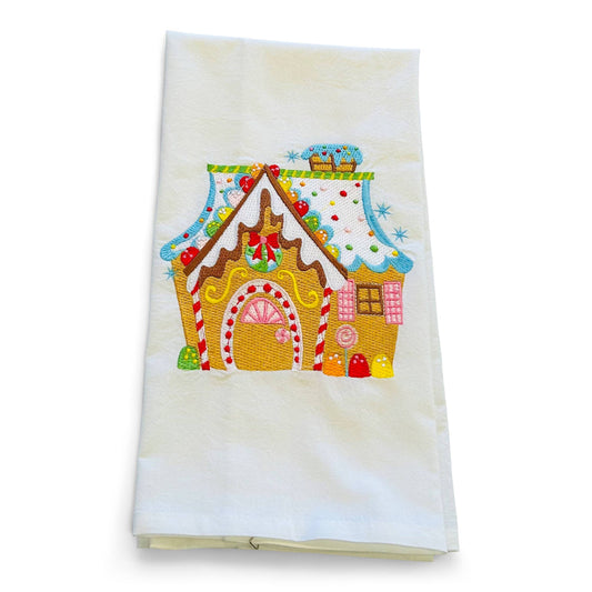 Gingerbread House Cotton Towel