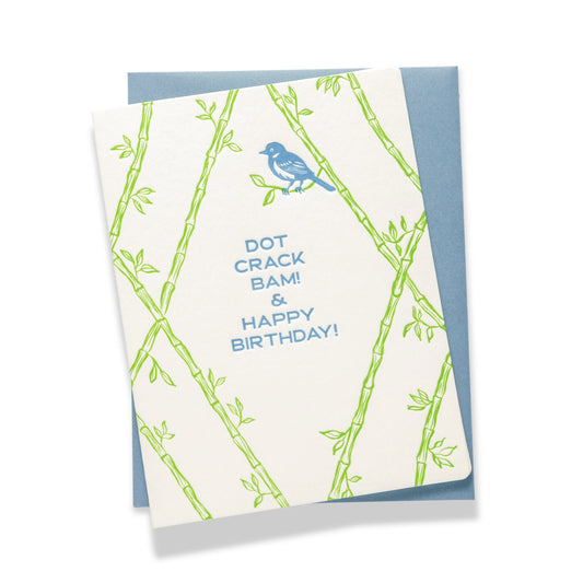 Letterpress Greeting Card | Dot Crack Bam | Birthday