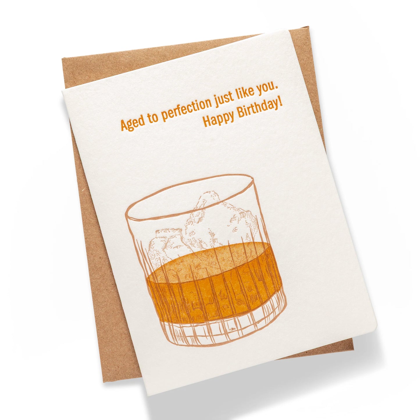 Letterpress Greeting Card | Whiskey Birthday | Birthday