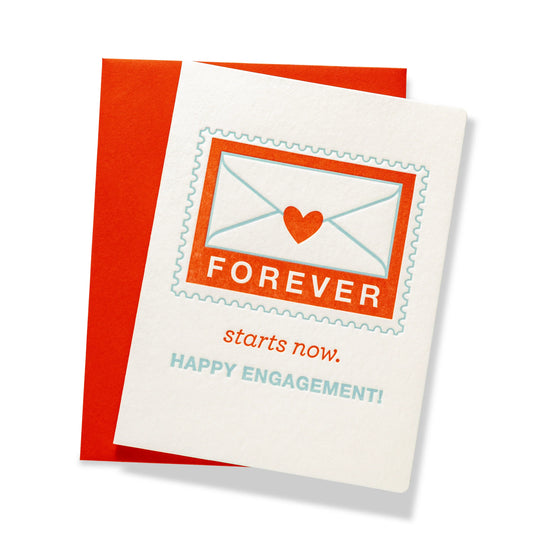 Letterpress Greeting Card | Forever Starts Now | Love