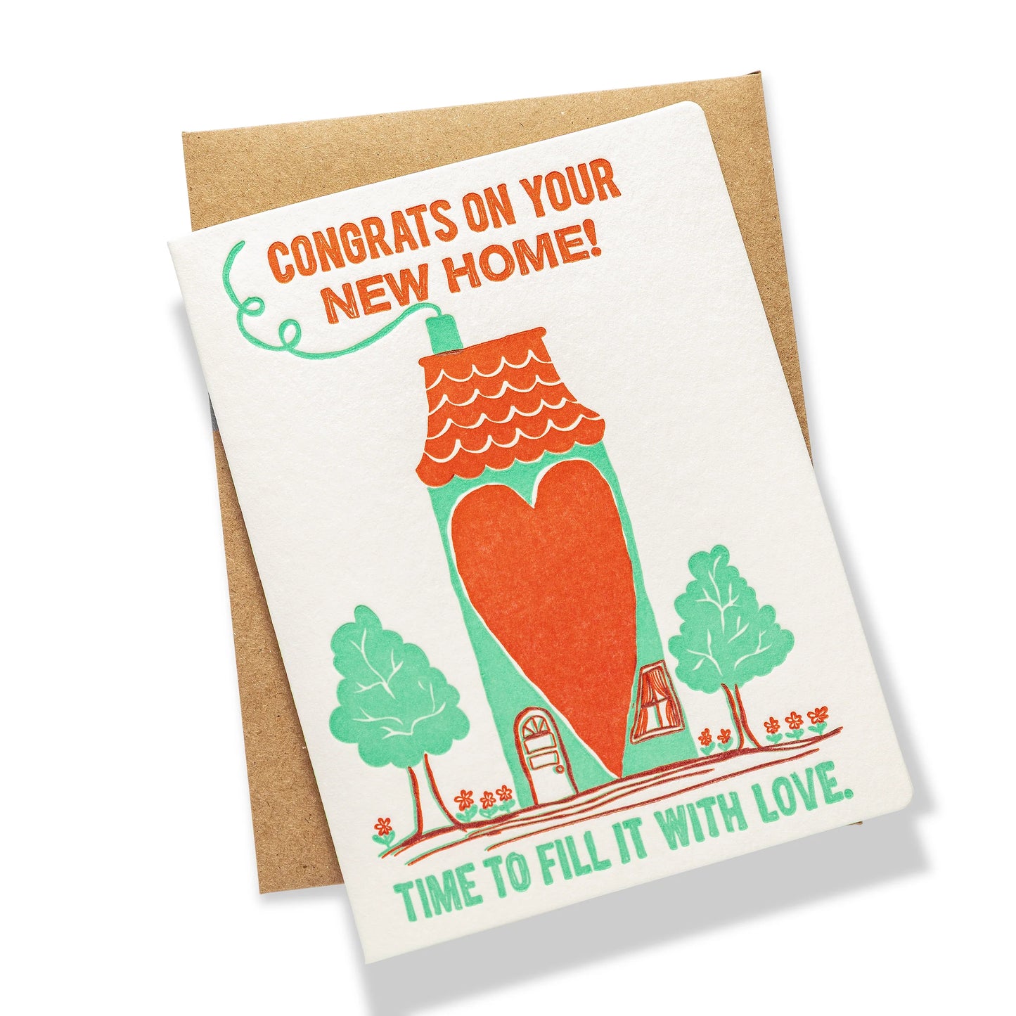 Letterpress Greeting Card | Home Filled with Love | Homeownership
