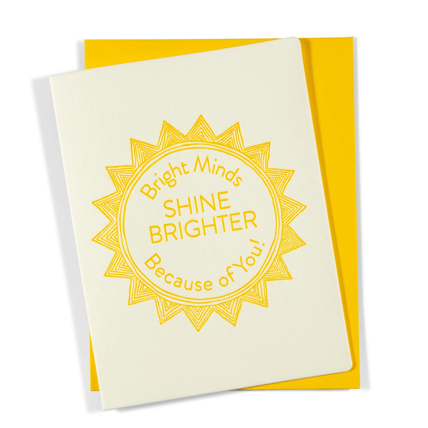 Letterpress Greeting Card | Bright Minds | Teacher