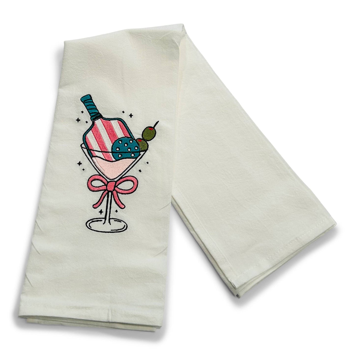 Pickleball Pink Martini Cotton Towel