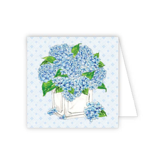 Blue Hydrangea Planter Enclosure Card