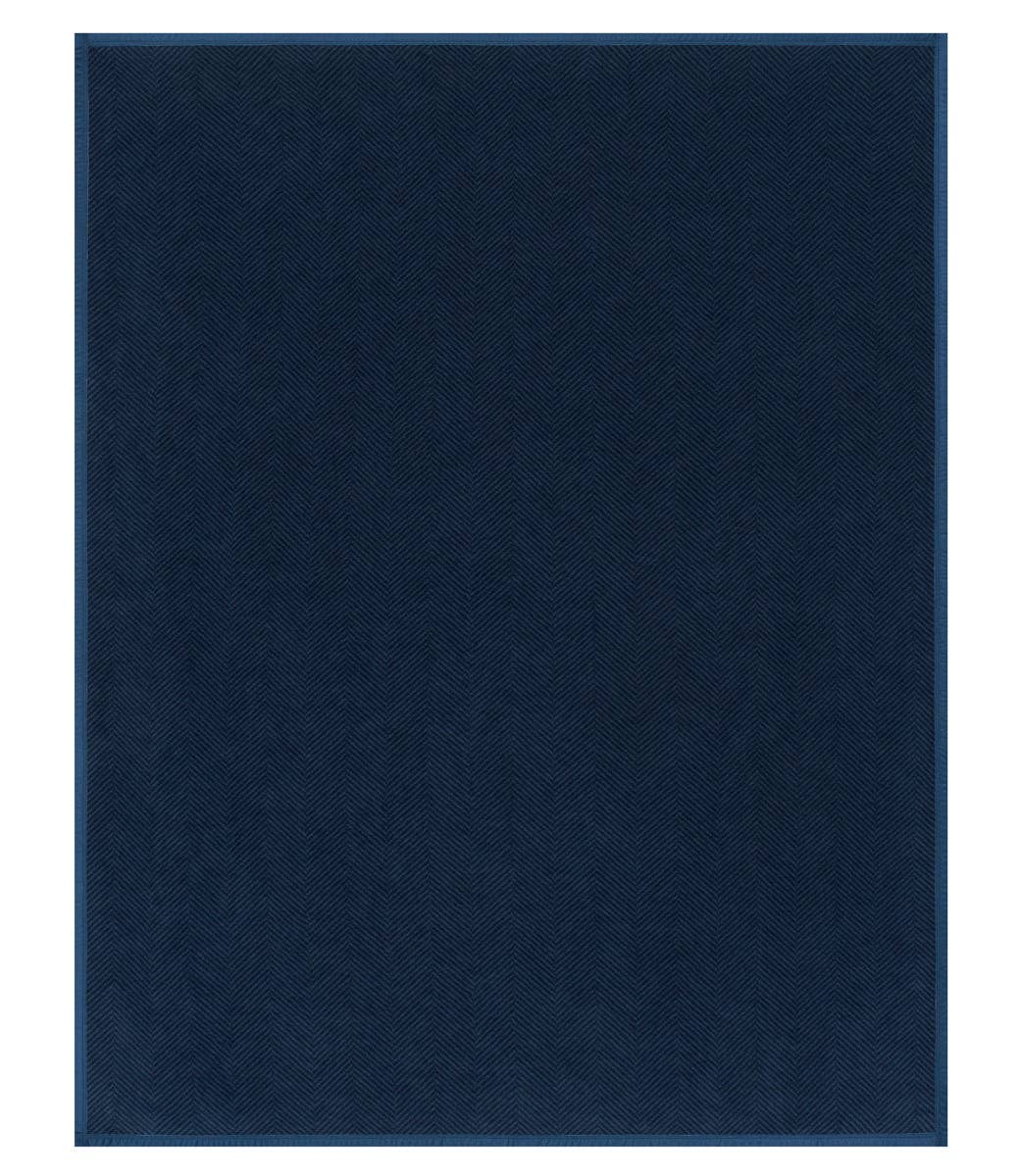 Harborview Herringbone Deep Sea Blanket