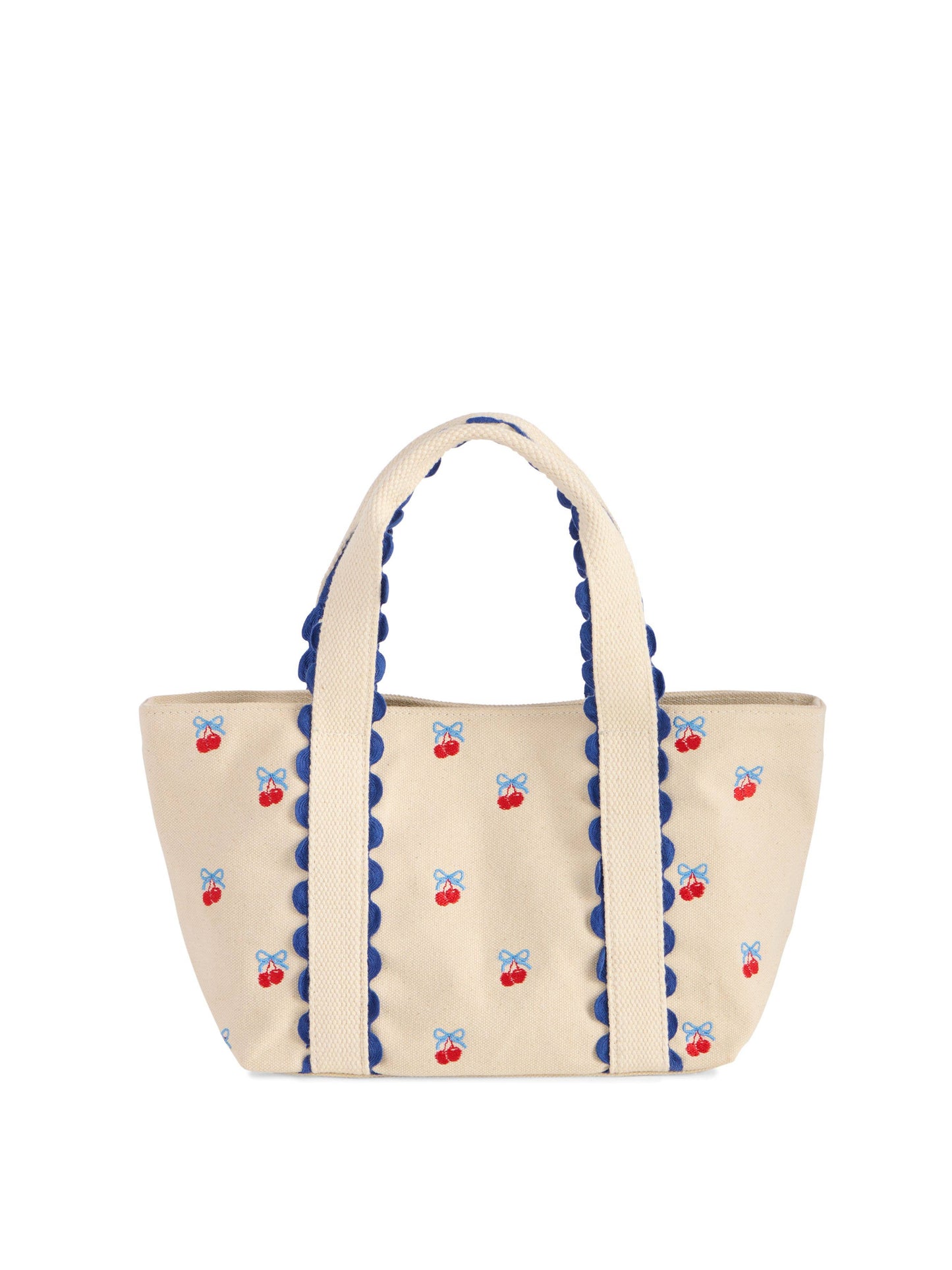 Cherry Icons Mini Tote, Natural