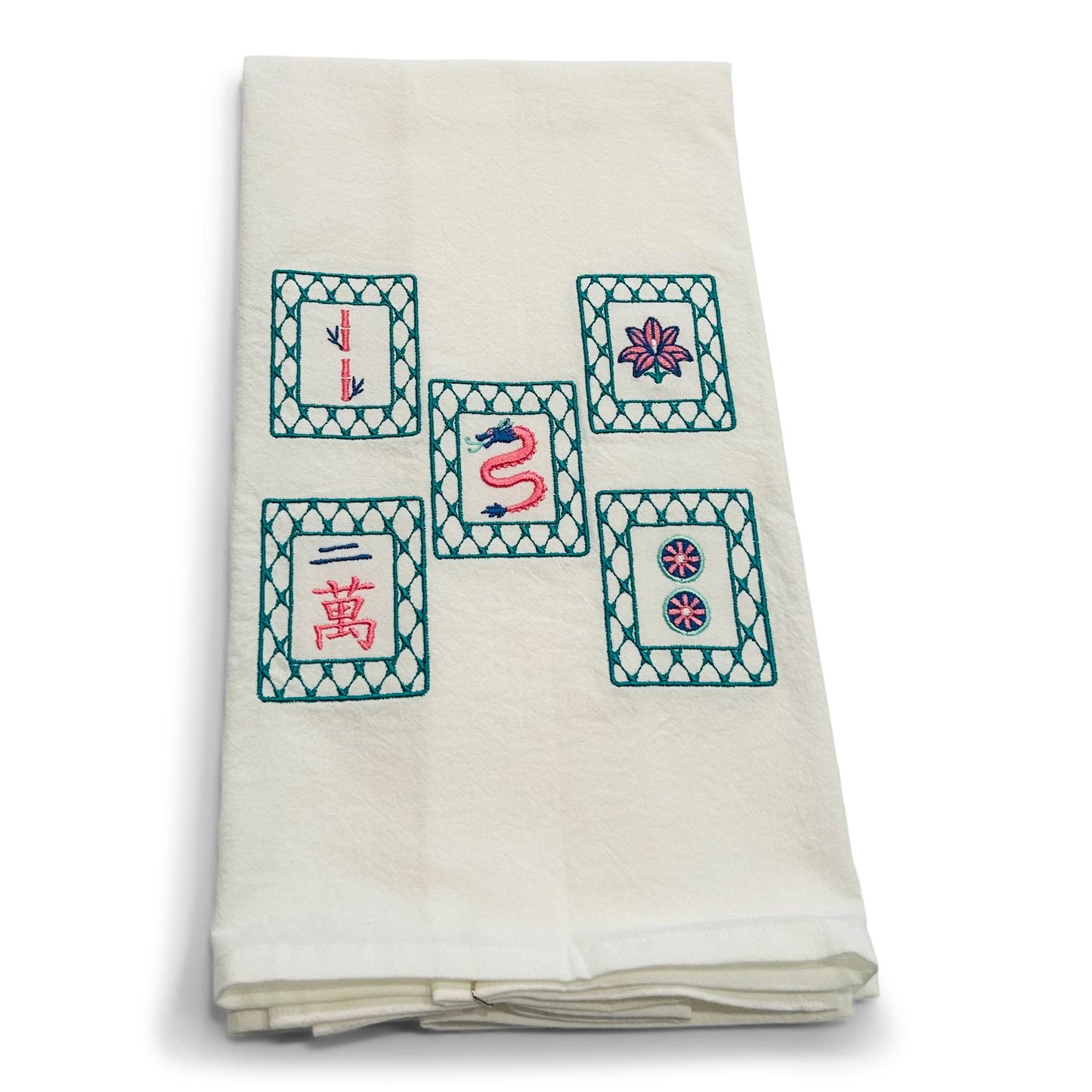 Mahjong Tiles Cotton Towel