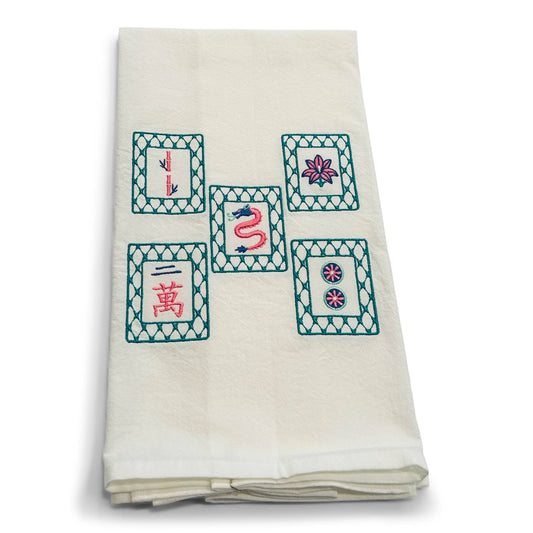 Mahjong Tiles Cotton Towel