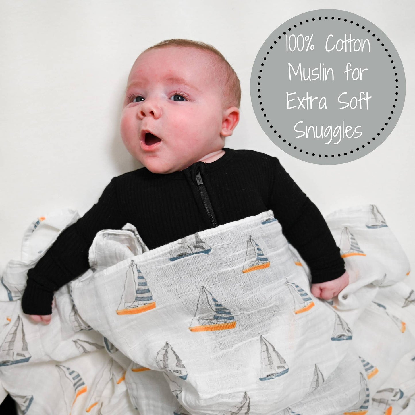 Sailing Away Baby Swaddle Blanket